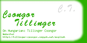 csongor tillinger business card